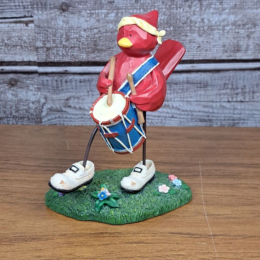 Russ Berrie Tweet Along with Me Bird Figure Liberty Tweet Liberty #13067 Red